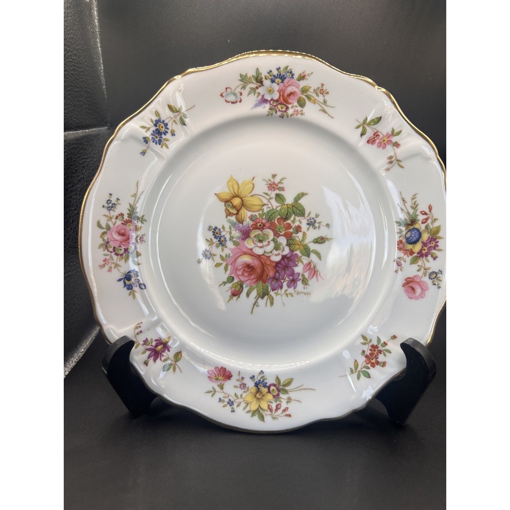 Vintage Hammersley Howard Sprays Floral Bone China 10.5" Dinner Plate England - Picture 1 of 7